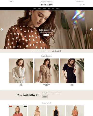 Shopify Testament theme