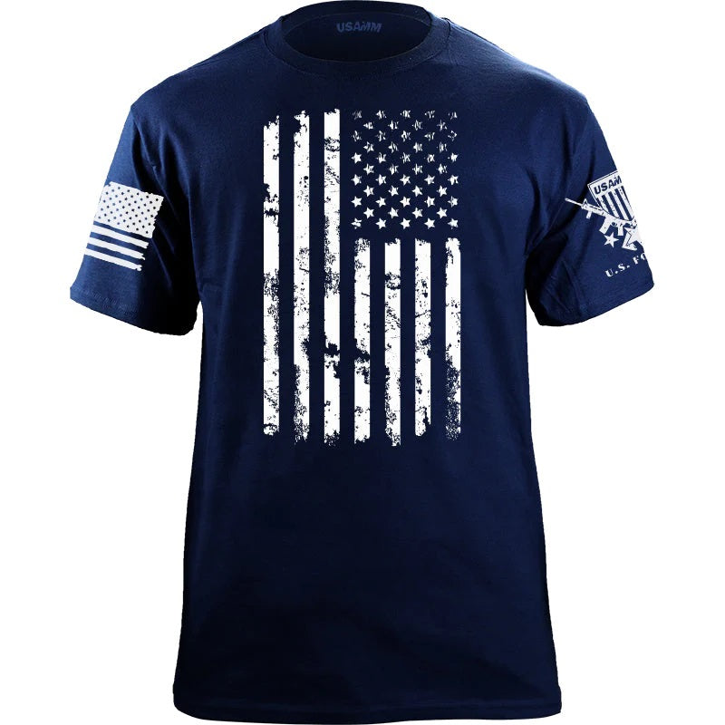 Men's America July 4th Patriotic Shirts Flag Heart Memorial Day