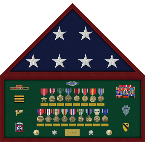 military retirement shadowboxes ideas