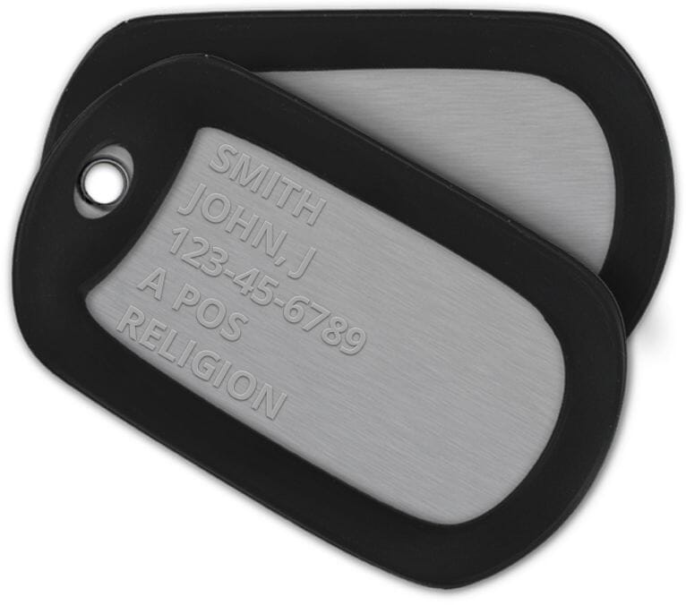 Custom Printed Dog Tag, Single ID Tag - Military Outlet - Military Outlet