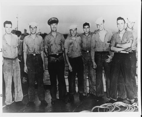 Sailors from the Pillsbury led by Lieutenant Junior Grade Albert L. David