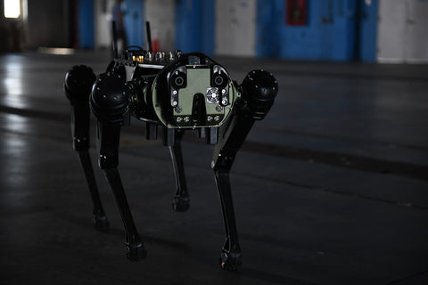 military robot dog on the move