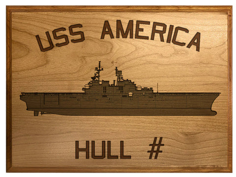 US Navy Custom Ship 3D Laser Engraved Plaque