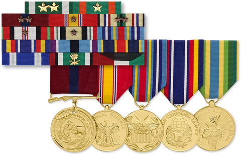 custom military ribbons rack and medals