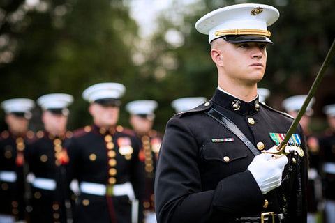 Marine Corps Officer Ranks Marine Captain leading Marines