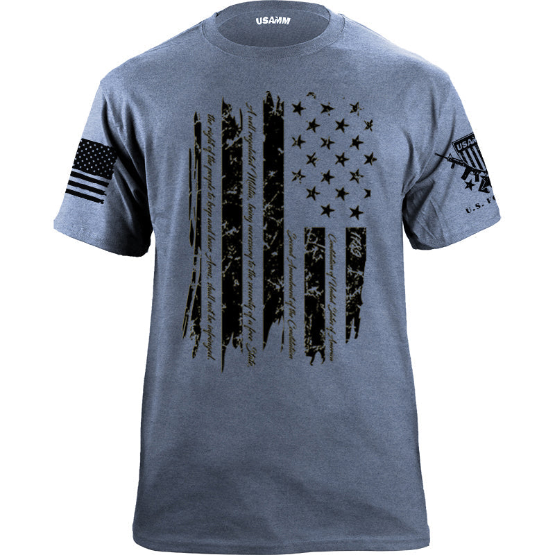 2nd Amendment Gold Flag T-shirt | USAMM