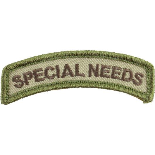 1x4 Special Needs Funny Morale Patch Name Tape Badge -Made in The USA