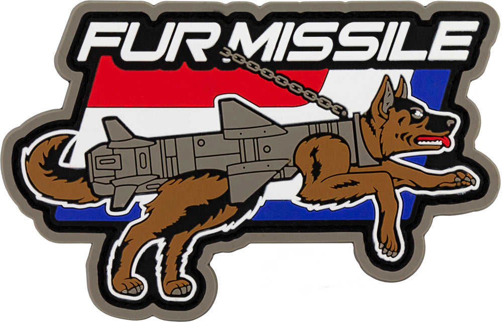 Fur Missile Tactical Dog PVC Patch | USAMM