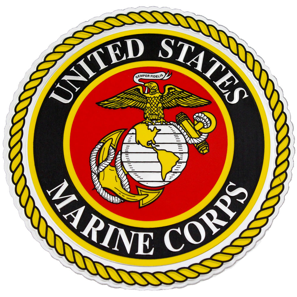 USMC Emblem Embossed Foil Decal | USAMM