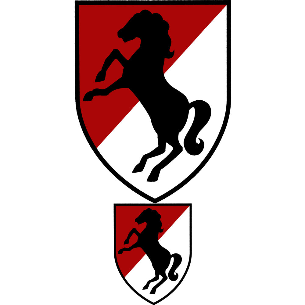 11th Armored Cavalry Sticker 2 pc. | USAMM