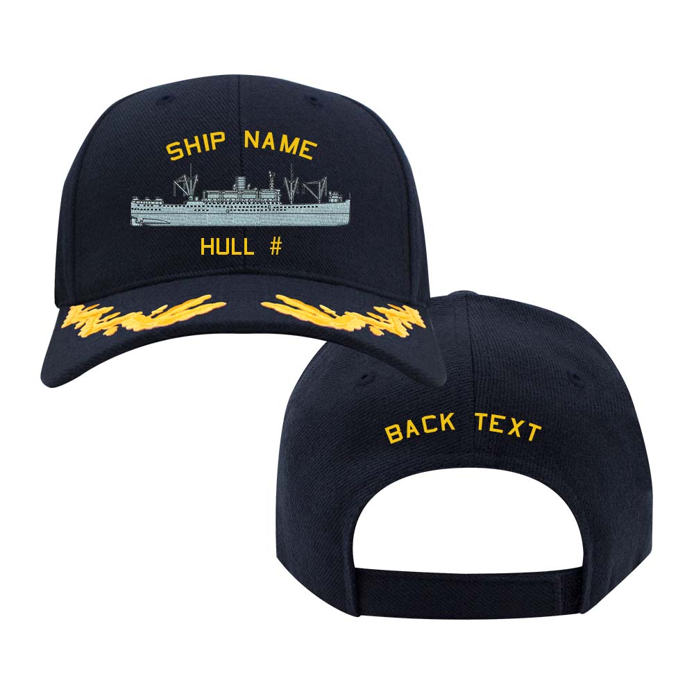 US Navy Custom Ship Cap - Captain Scrambled Eggs - Harris Class Attack Transport