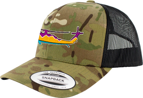 GMC Camouflage Snapback Hat - Structured Camo Cap