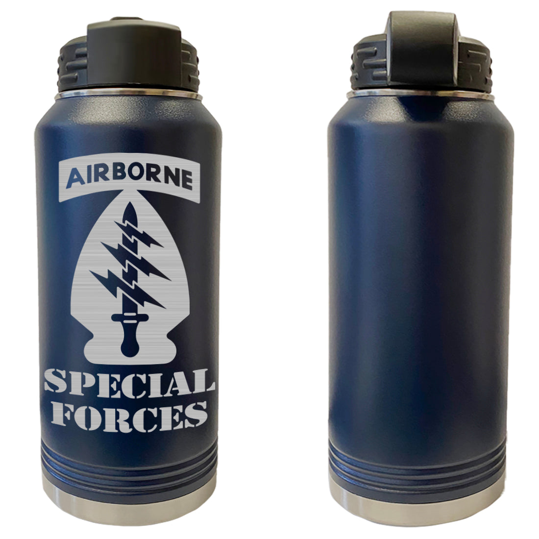 Personalized Navy Blue Vacuum Insulated Bottle