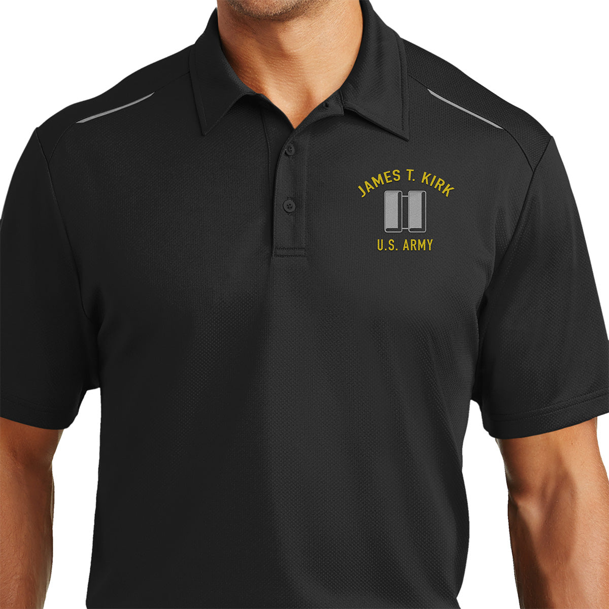 Army Officer Rank Custom Performance Golf Polo | USAMM