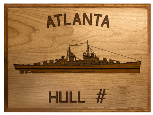 U.S. Navy Ship Plaques - 100% American Made - Laser engraved for