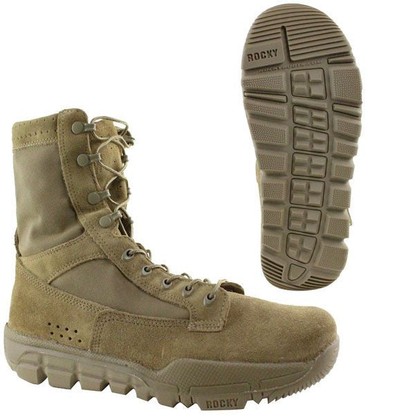 Rocky Lightweight Commercial Military Boot in Coyote Brown | USAMM