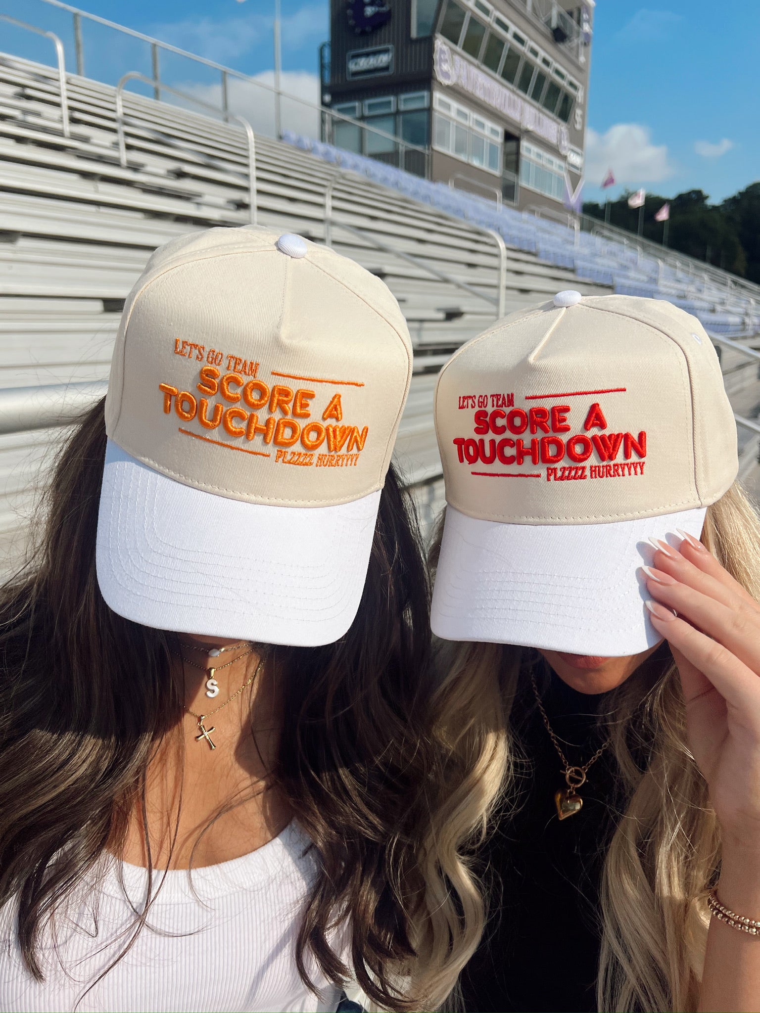 Score a Touchdown Plz Hurry - White Vintage Trucker Hat