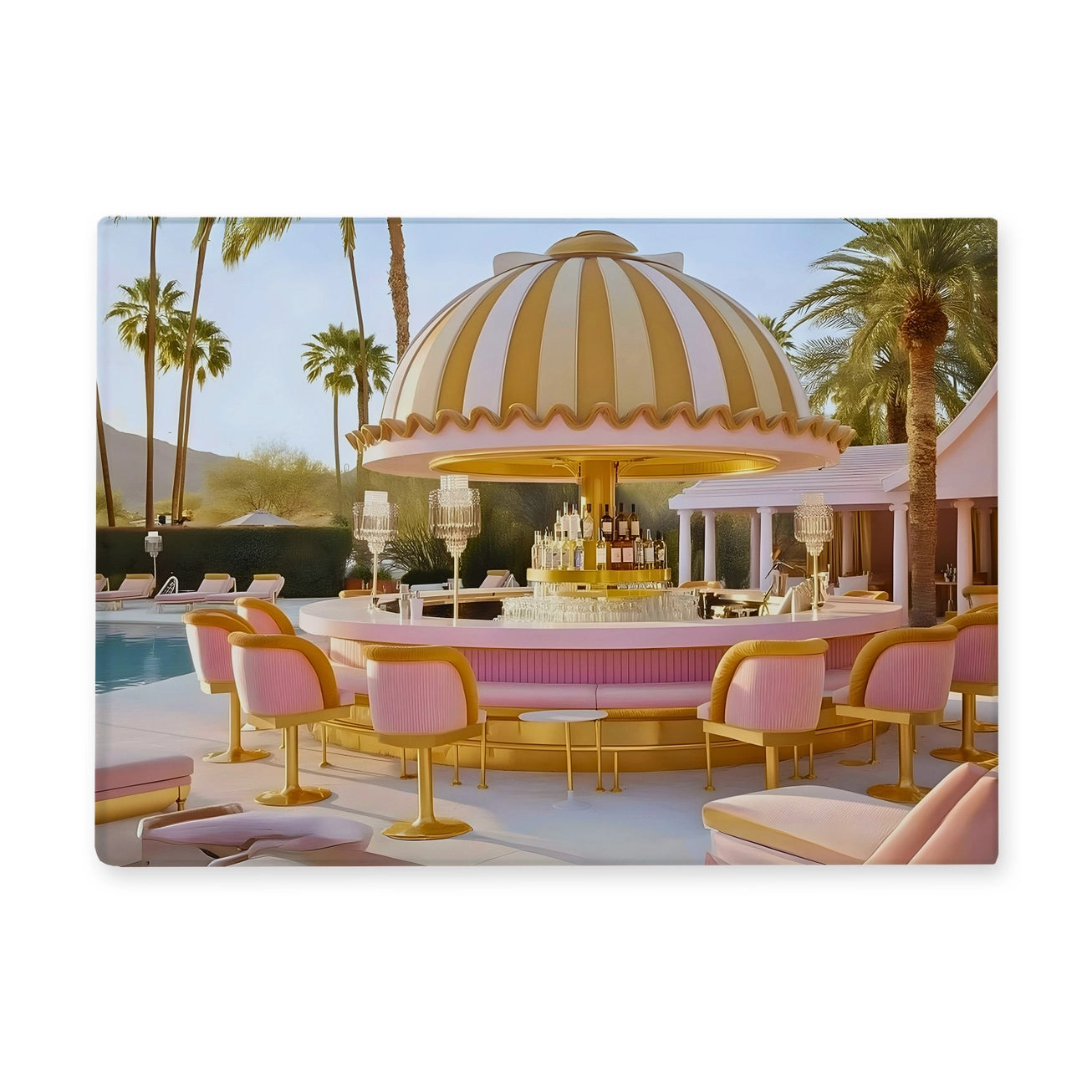 Glass Cutting Board - Beach Bar