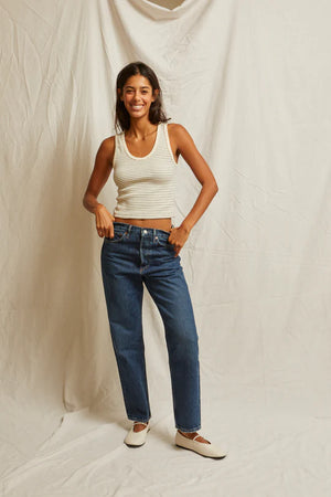 Blondie Tank in Navy Stripe - Après By Threads