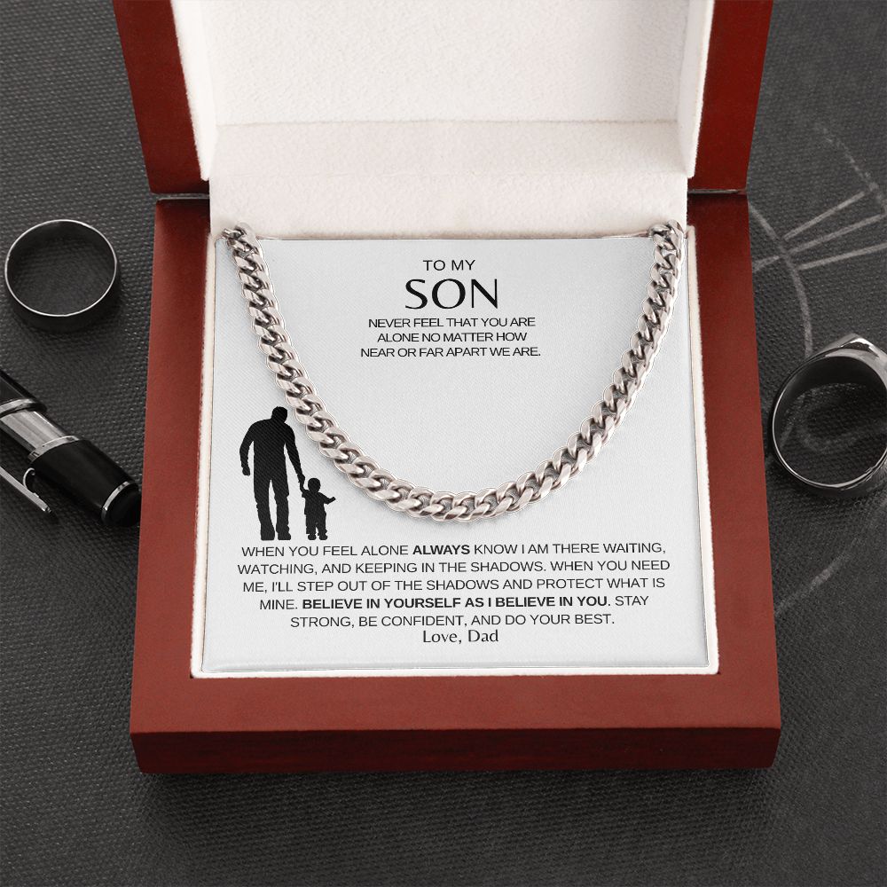 To My Son I Cuban Link Chain