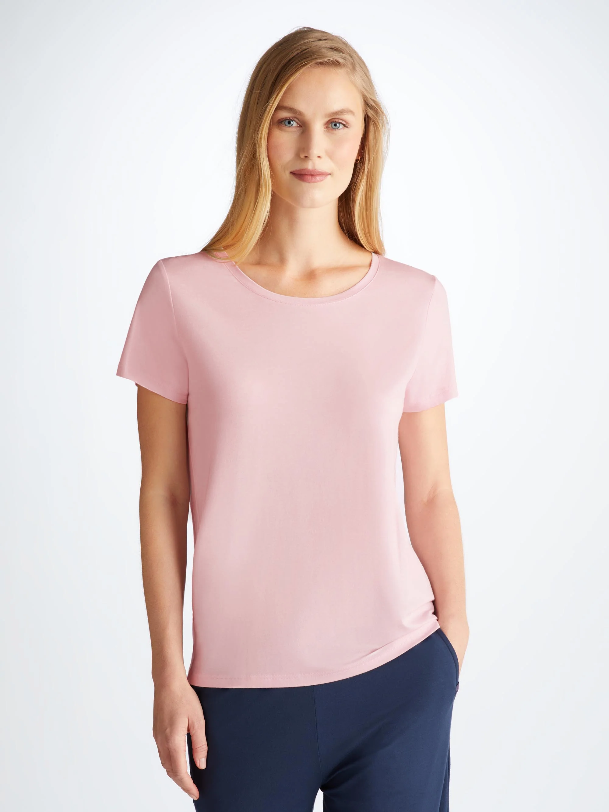 Derek Rose Women's T-Shirt Lara Micro Modal Stretch Pink