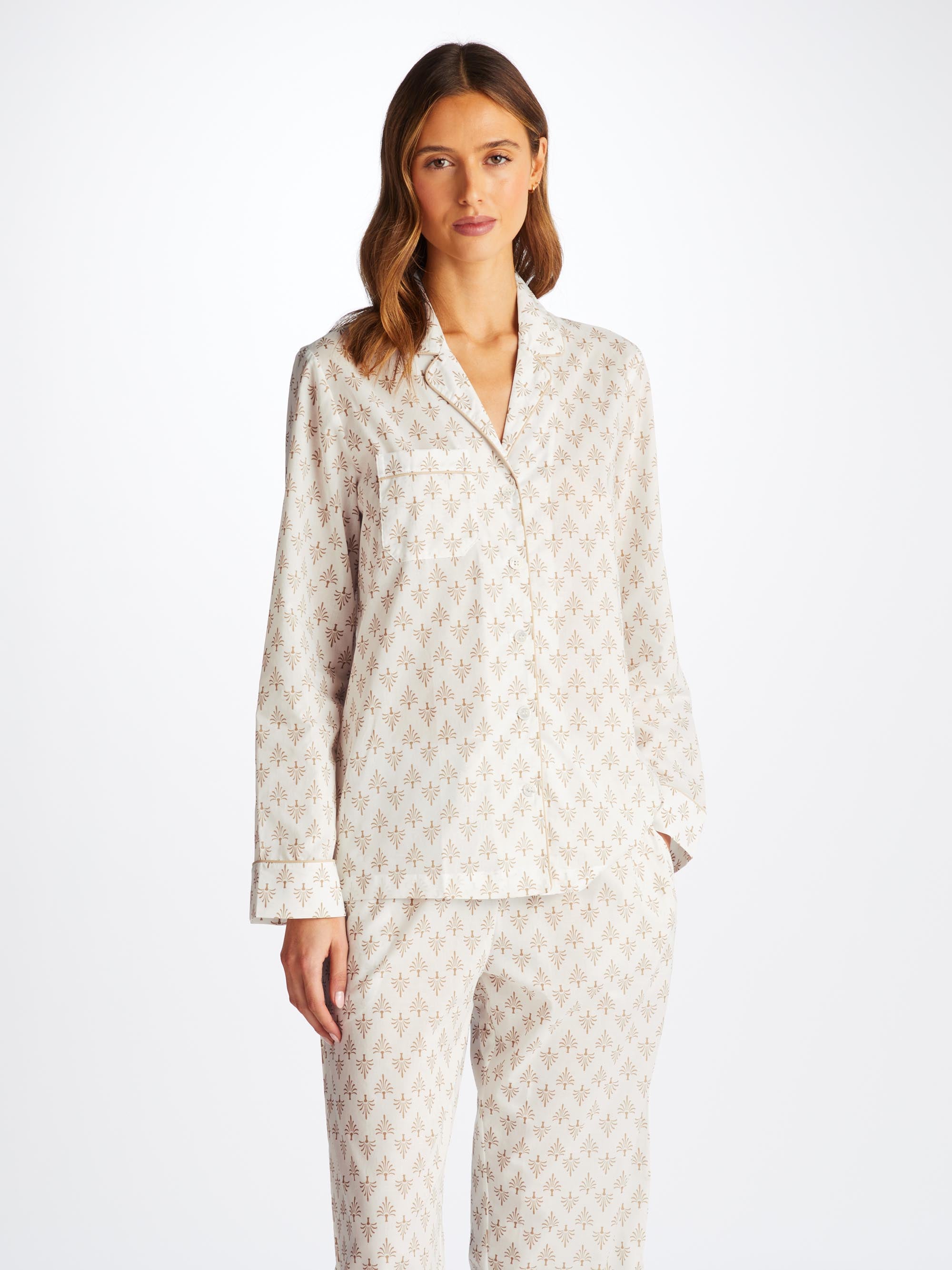 Shop Derek Rose Women's Pyjamas Nelson 101 Cotton Batiste White
