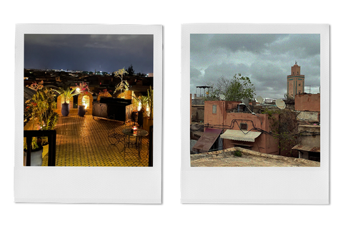 Polaroids of Moroccan rooftops.