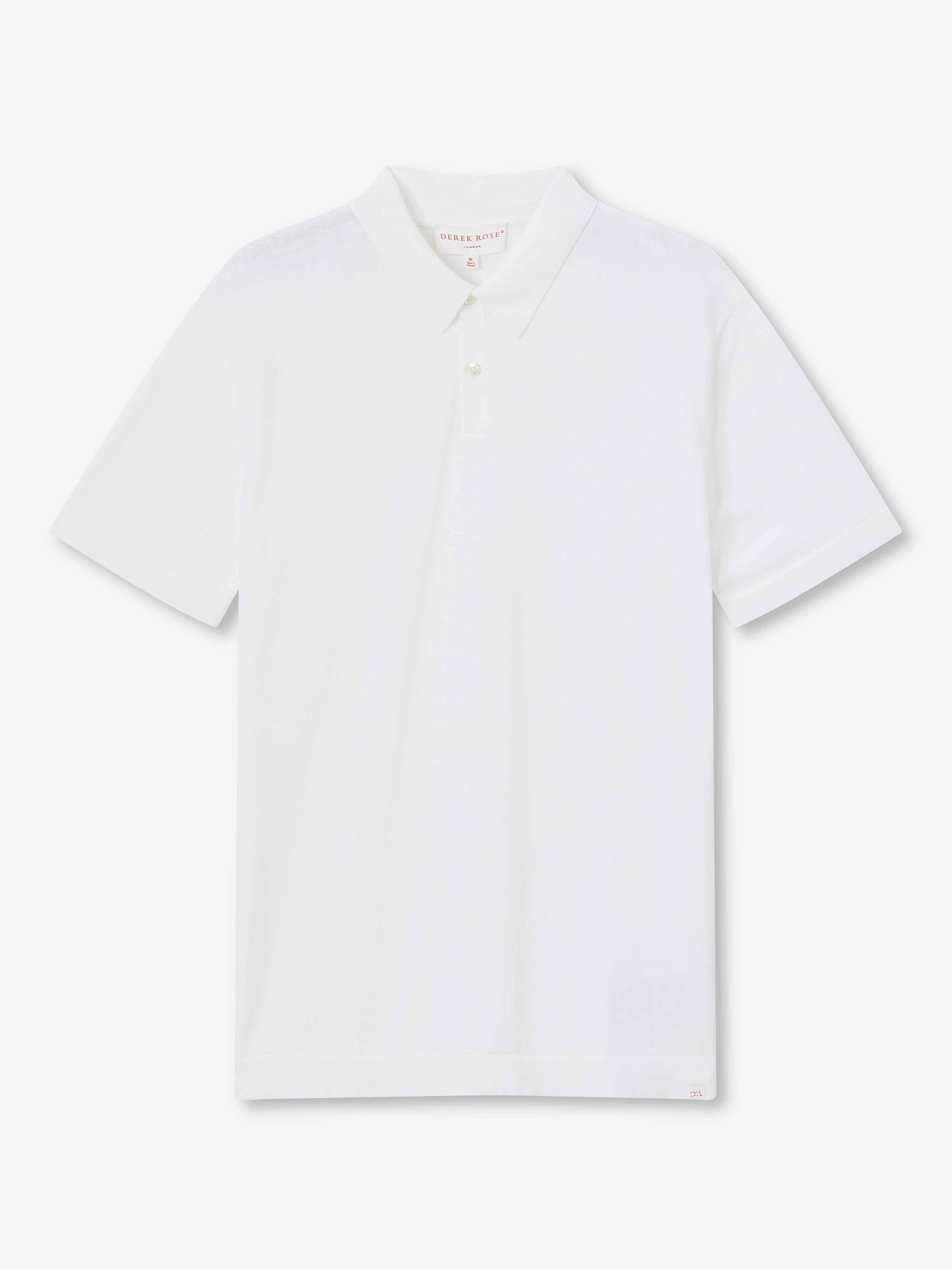 Derek Rose Men's Polo Shirt Jacob Sea Island Cotton White