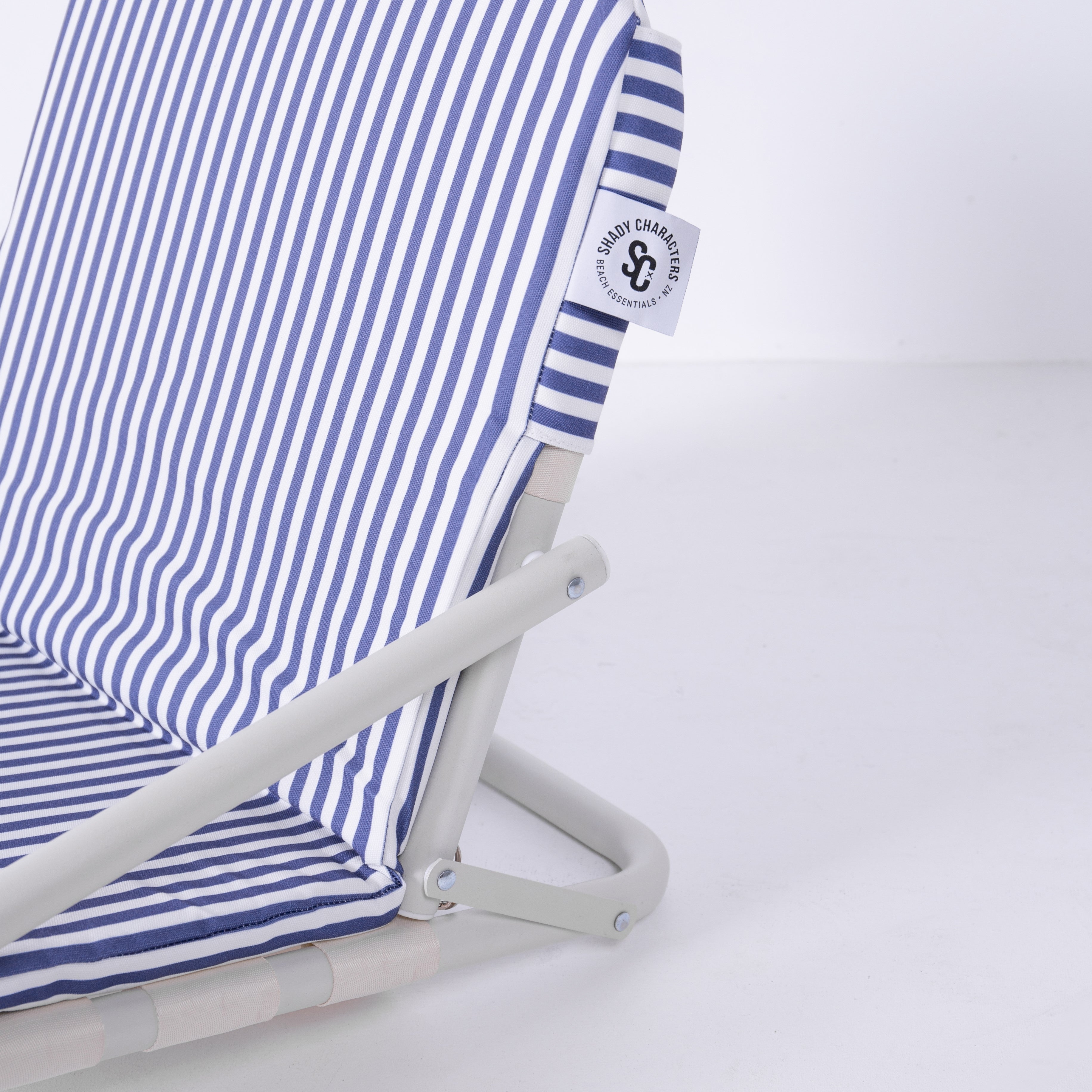 striped folding beach chair