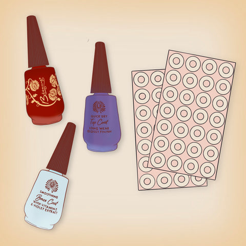 Hole punch reinforcement stickers used to do French manicures