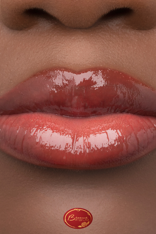 Woman Lips With Bésame Cosmetics Lip Gloss