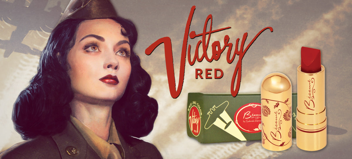 undskyldning Sprede Farvel Introducing 1941 Victory Red Classic Color Lipstick! – Besame Cosmetics