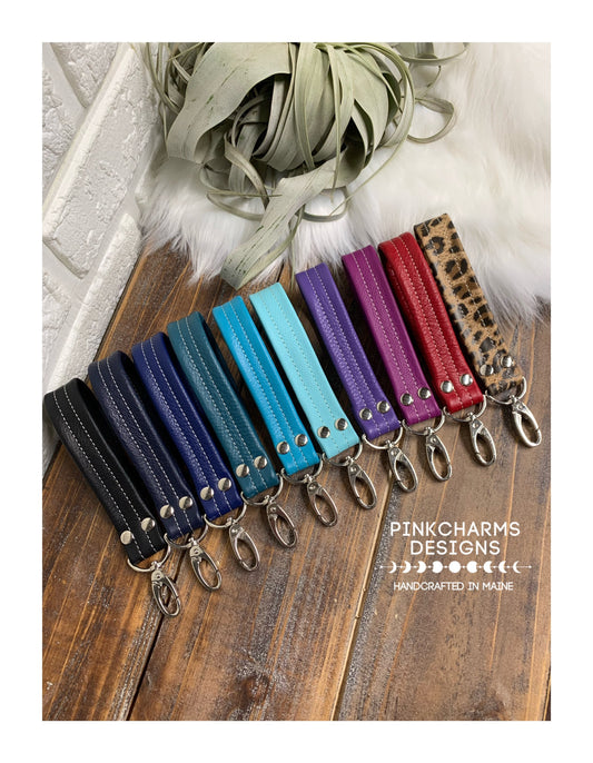 Leather tassel, single leather key chain, leather bag charm, leather z –  pinkcharmsdesigns