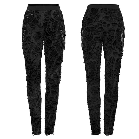 Elevate Your Street Style: Black Chain Trousers for Women.