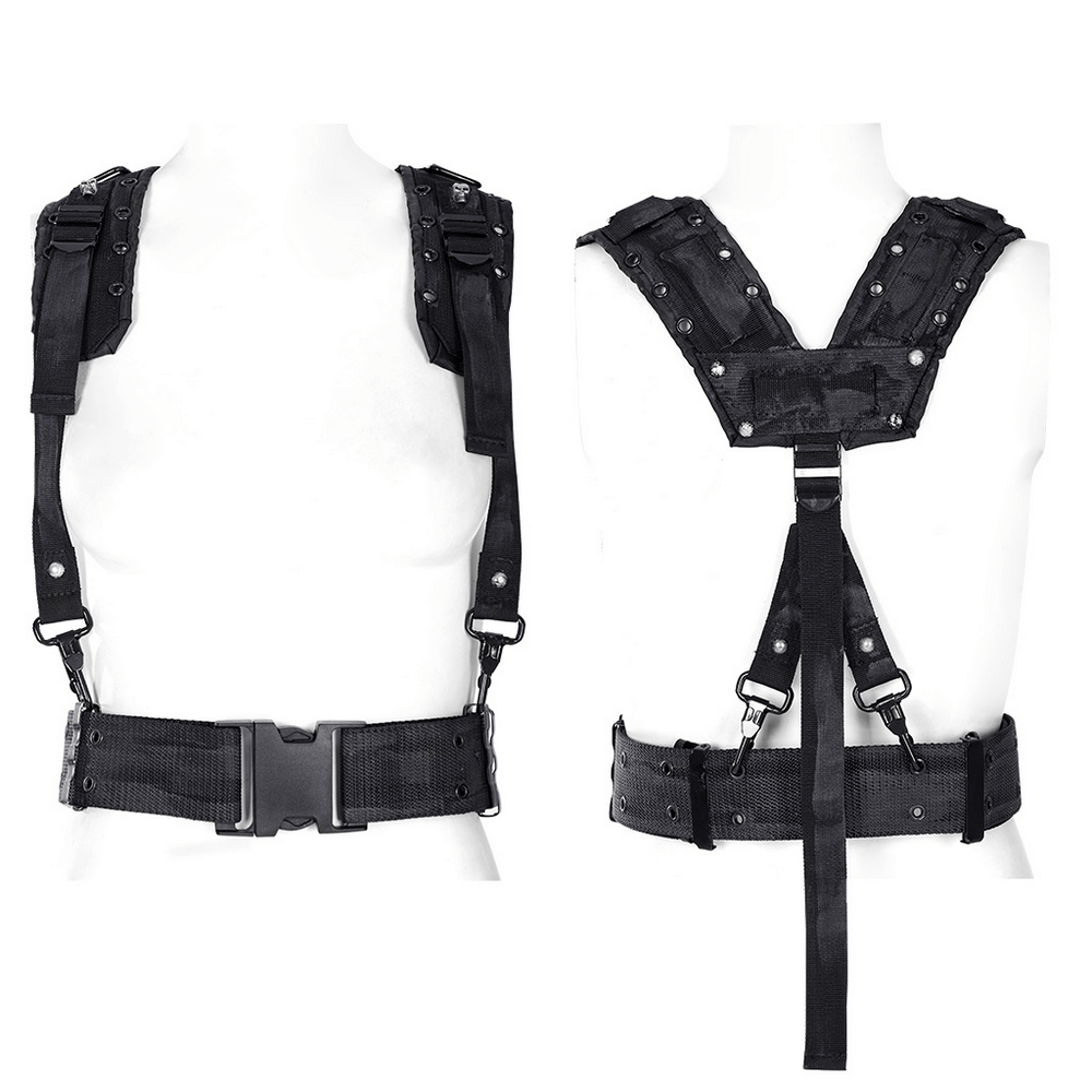 Punk Rave Style Harness Belt - Gothic Edgy Look.