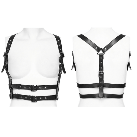 Rebel Punk Y-Shape PU Leather Harness Accessory.