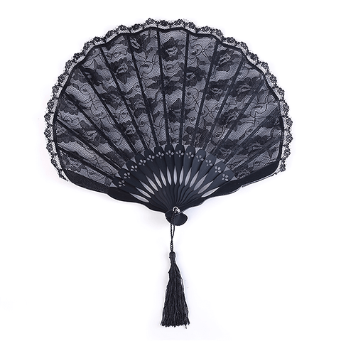 Gothic Elegance - Ancient-Styled Women's Hand Fan.