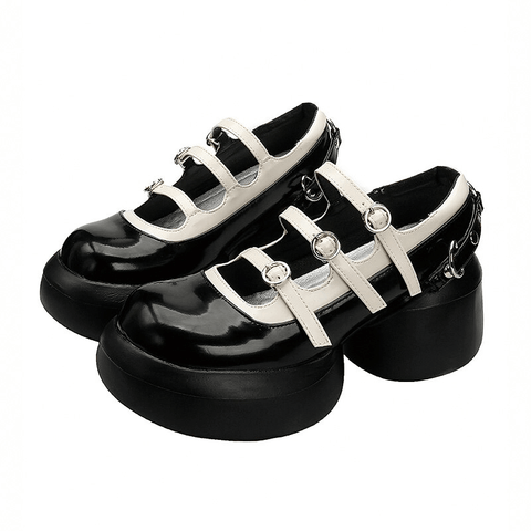 Unleash Your Inner Rebel - Gothic Punk Women's Mary Jane Shoes.