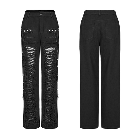 Doomsday Ripped Pant: Punk Chain Detail Trousers.