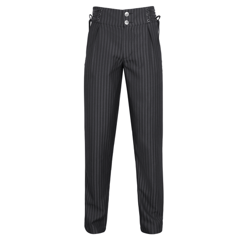 Striped Pants with Lace-Up Detail For Men.