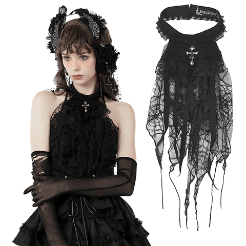 Gothic Spiderweb Tie for Halloween Costume.&nbsp;