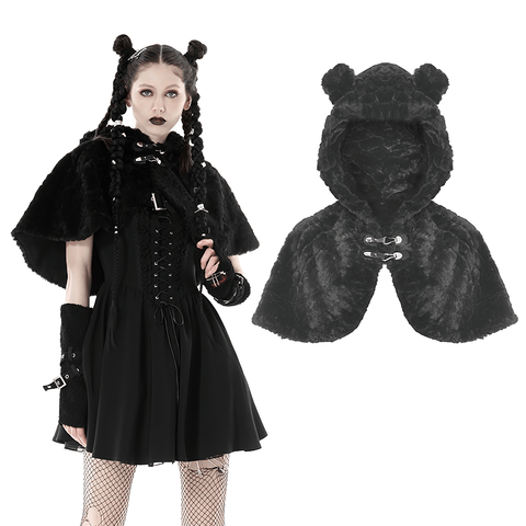 Channel Your Inner Child with a Black Teddy Bear Cape.