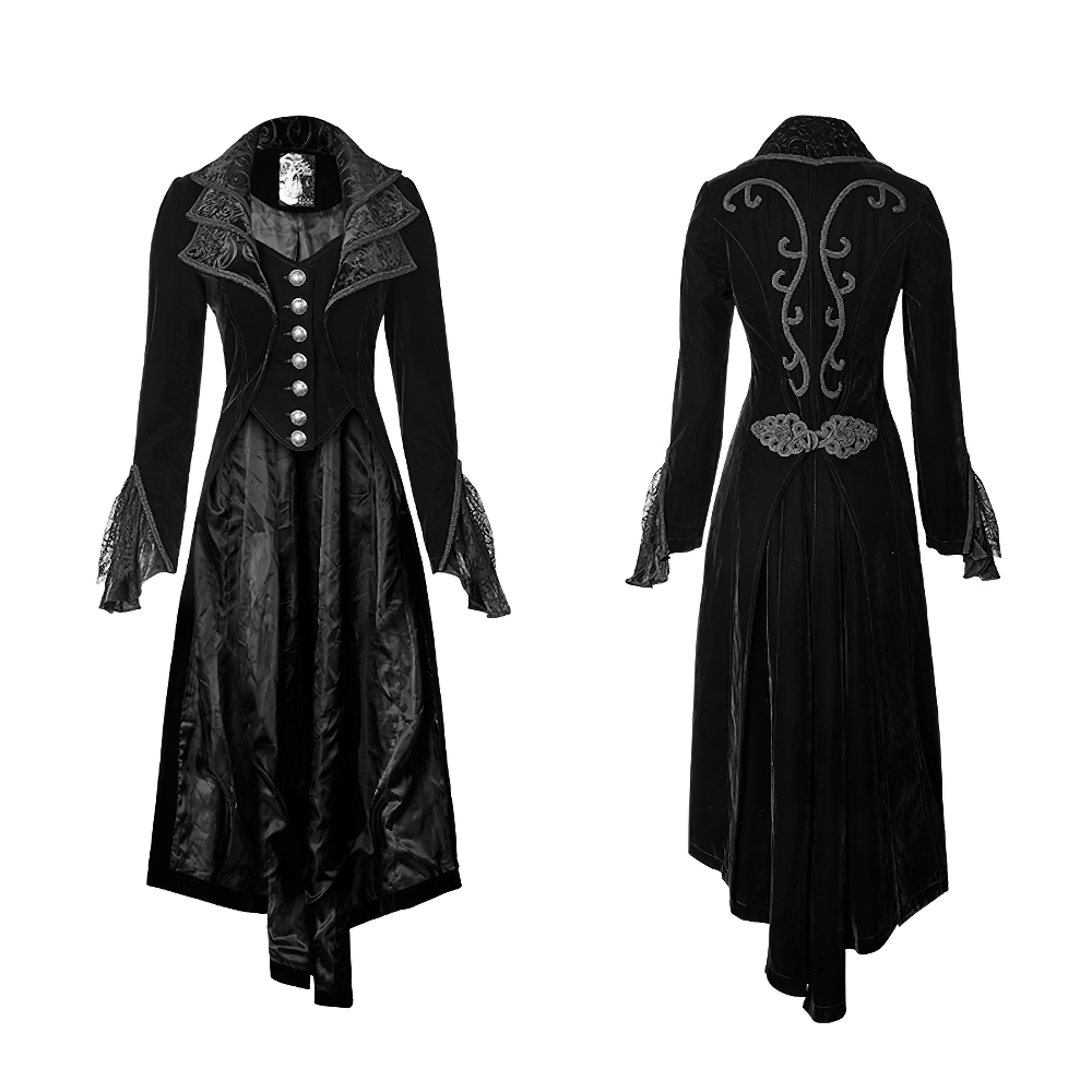 Unique Back Design for Gothic Long Coat.