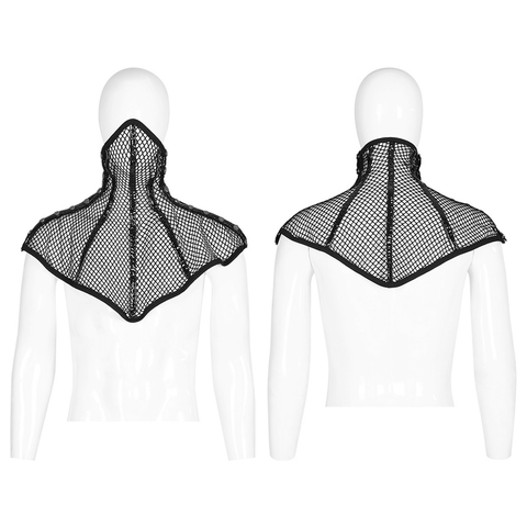 Stylish Mesh Choker Collar Shoulder Pads Elevate Your Look.