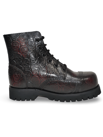 Durable Lace-Up Rangers with Embossing Skulls.