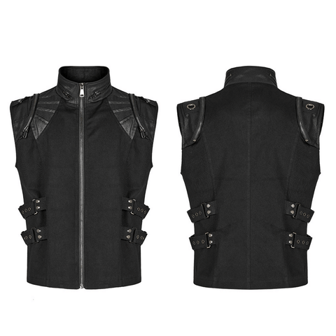 Handsome Punk Vest - Zippered Gothic Armor.