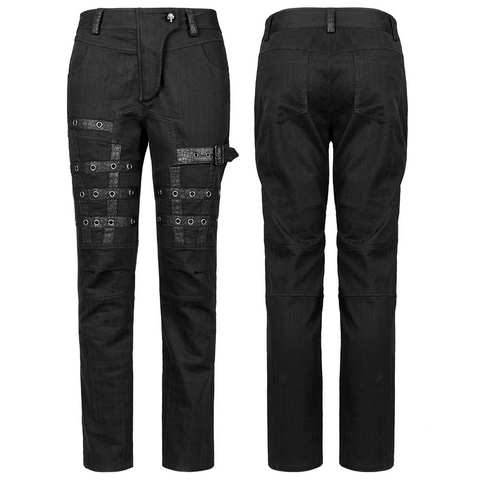 Punk Simple Woven Trousers - Edgy Street Cargo Fit.