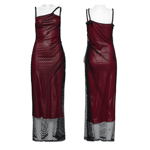 Goth Slim Fit Dress with Straps: Stylish Asymmetric Design.