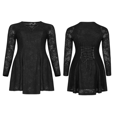 Goth-Inspired PUNK Mystery Long Sleeve Dress.