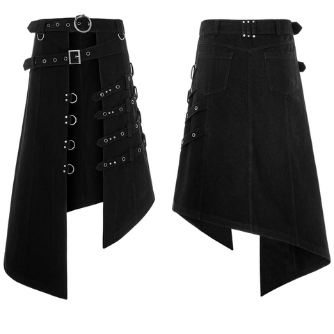 Punk Asymmetrical Overskirt: Stylish and Edgy Design.